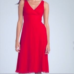 J Crew Sophia Silk Chiffon Red Party Dress